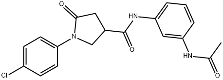 N-(3-acetamidophenyl)-1-(4-chlorophenyl)-5-oxopyrrolidine-3-carboxamide Structural