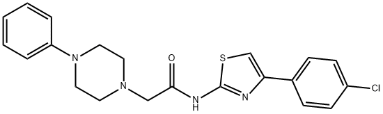 N-[4-(4-chlorophenyl)-1,3-thiazol-2-yl]-2-(4-phenylpiperazin-1-yl)acetamide Structural