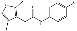 N-(4-chlorophenyl)-2-(3,5-dimethyl-1,2-oxazol-4-yl)acetamide Structural