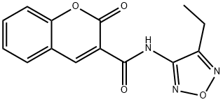 N-(4-ethyl-1,2,5-oxadiazol-3-yl)-2-oxochromene-3-carboxamide Structural