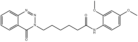 N-(2,4-dimethoxyphenyl)-6-(4-oxo-1,2,3-benzotriazin-3-yl)hexanamide Structural