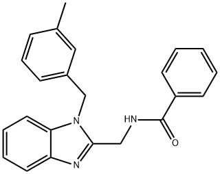 N-[[1-[(3-methylphenyl)methyl]benzimidazol-2-yl]methyl]benzamide Structural