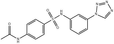 N-[4-[[3-(tetrazol-1-yl)phenyl]sulfamoyl]phenyl]acetamide Structural