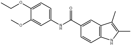 N-(4-ethoxy-3-methoxyphenyl)-2,3-dimethyl-1H-indole-5-carboxamide Structural
