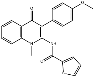 N-[3-(4-methoxyphenyl)-1-methyl-4-oxoquinolin-2-yl]thiophene-2-carboxamide Structural