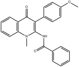N-[3-(4-methoxyphenyl)-1-methyl-4-oxoquinolin-2-yl]benzamide Structural