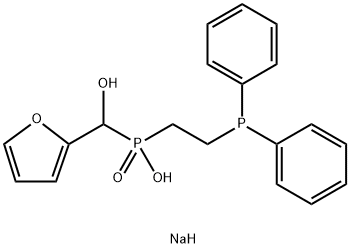 sodium 2-diphenylphosphanylethyl-[furan-2-yl(hydroxy)methyl]phosphinate Structural