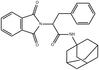 N-(1-adamantyl)-2-(1,3-dioxoisoindol-2-yl)-3-phenylpropanamide Structural