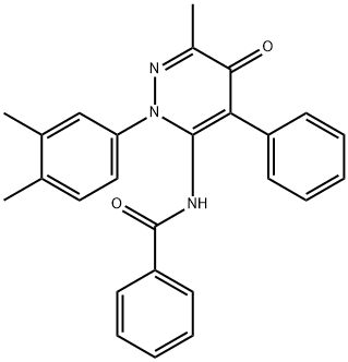 N-[2-(3,4-dimethylphenyl)-6-methyl-5-oxo-4-phenylpyridazin-3-yl]benzamide Structural
