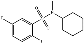 N-cyclohexyl-2,5-difluoro-N-methylbenzenesulfonamide Structural
