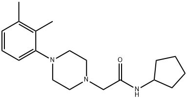 N-cyclopentyl-2-[4-(2,3-dimethylphenyl)piperazin-1-yl]acetamide Structural
