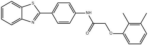 N-[4-(1,3-benzothiazol-2-yl)phenyl]-2-(2,3-dimethylphenoxy)acetamide Structural