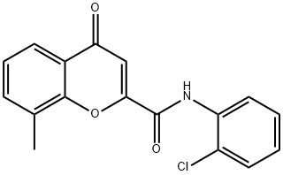 N-(2-chlorophenyl)-8-methyl-4-oxochromene-2-carboxamide Structural