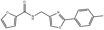 N-[[2-(4-methylphenyl)-1,3-thiazol-4-yl]methyl]furan-2-carboxamide Structural