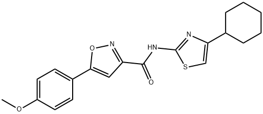 N-(4-cyclohexyl-1,3-thiazol-2-yl)-5-(4-methoxyphenyl)-1,2-oxazole-3-carboxamide Structural