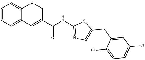 N-[5-[(2,5-dichlorophenyl)methyl]-1,3-thiazol-2-yl]-2H-chromene-3-carboxamide Structural