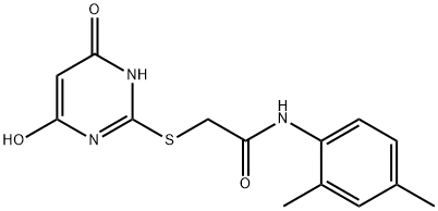 N-(2,4-dimethylphenyl)-2-[(4-hydroxy-6-oxo-1H-pyrimidin-2-yl)sulfanyl]acetamide Structural