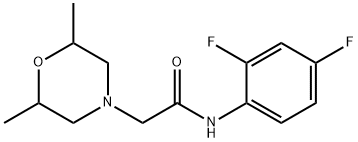 N-(2,4-difluorophenyl)-2-(2,6-dimethylmorpholin-4-yl)acetamide Structural