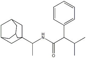 N-[1-(1-adamantyl)ethyl]-3-methyl-2-phenylbutanamide Structural