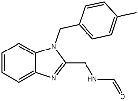 N-[[1-[(4-methylphenyl)methyl]benzimidazol-2-yl]methyl]formamide Structural