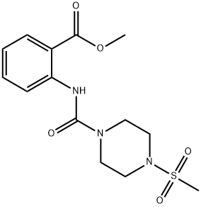 methyl 2-[(4-methylsulfonylpiperazine-1-carbonyl)amino]benzoate Structural