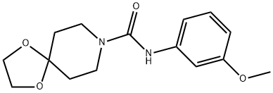 N-(3-methoxyphenyl)-1,4-dioxa-8-azaspiro[4.5]decane-8-carboxamide Structural