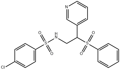 N-[2-(benzenesulfonyl)-2-pyridin-3-ylethyl]-4-chlorobenzenesulfonamide Structural