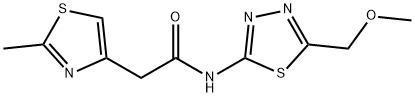 N-[5-(methoxymethyl)-1,3,4-thiadiazol-2-yl]-2-(2-methyl-1,3-thiazol-4-yl)acetamide Structural