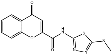 N-(5-methylsulfanyl-1,3,4-thiadiazol-2-yl)-4-oxochromene-2-carboxamide Structural