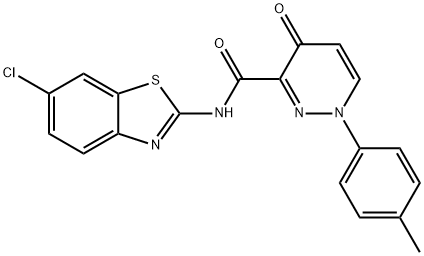 N-(6-chloro-1,3-benzothiazol-2-yl)-1-(4-methylphenyl)-4-oxopyridazine-3-carboxamide Structural