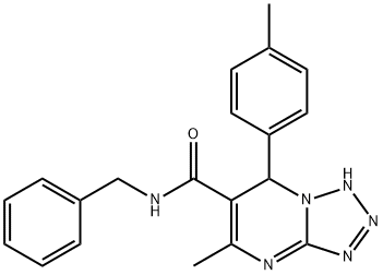 N-benzyl-5-methyl-7-(4-methylphenyl)-1,7-dihydrotetrazolo[1,5-a]pyrimidine-6-carboxamide Structural