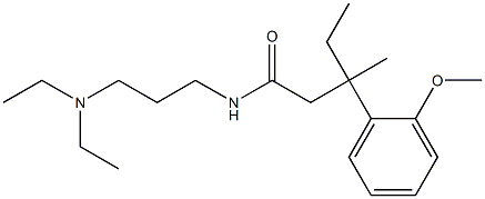 N-[3-(diethylamino)propyl]-3-(2-methoxyphenyl)-3-methylpentanamide Structural