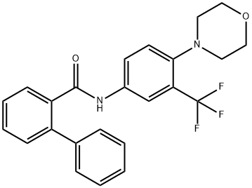 N-[4-morpholin-4-yl-3-(trifluoromethyl)phenyl]-2-phenylbenzamide Structural