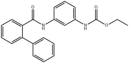 ethyl N-[3-[(2-phenylbenzoyl)amino]phenyl]carbamate Structural
