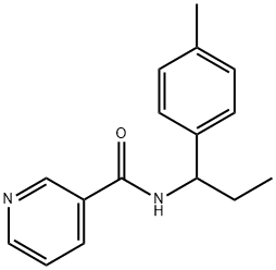 N-[1-(4-methylphenyl)propyl]pyridine-3-carboxamide Structural