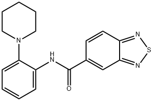 N-(2-piperidin-1-ylphenyl)-2,1,3-benzothiadiazole-5-carboxamide Structural