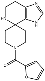 furan-2-yl(spiro[1,5,6,7-tetrahydroimidazo[4,5-c]pyridine-4,4'-piperidine]-1'-yl)methanone Structural