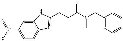 N-benzyl-N-methyl-3-(6-nitro-1H-benzimidazol-2-yl)propanamide Structural