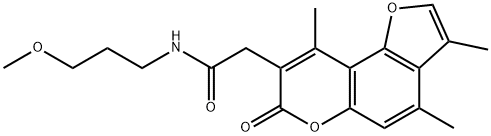 N-(3-methoxypropyl)-2-(3,4,9-trimethyl-7-oxofuro[2,3-f]chromen-8-yl)acetamide Structural