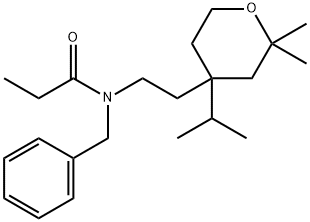 N-benzyl-N-[2-(2,2-dimethyl-4-propan-2-yloxan-4-yl)ethyl]propanamide Structural