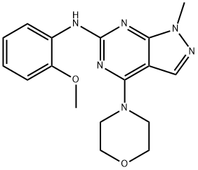 N-(2-methoxyphenyl)-1-methyl-4-morpholin-4-ylpyrazolo[3,4-d]pyrimidin-6-amine Structural