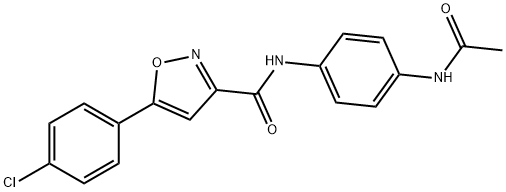 N-(4-acetamidophenyl)-5-(4-chlorophenyl)-1,2-oxazole-3-carboxamide Structural