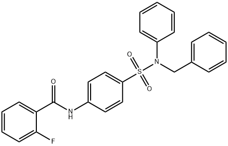 N-[4-[benzyl(phenyl)sulfamoyl]phenyl]-2-fluorobenzamide Structural