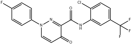 N-[2-chloro-5-(trifluoromethyl)phenyl]-1-(4-fluorophenyl)-4-oxopyridazine-3-carboxamide Structural