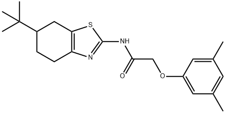 N-(6-tert-butyl-4,5,6,7-tetrahydro-1,3-benzothiazol-2-yl)-2-(3,5-dimethylphenoxy)acetamide Structural