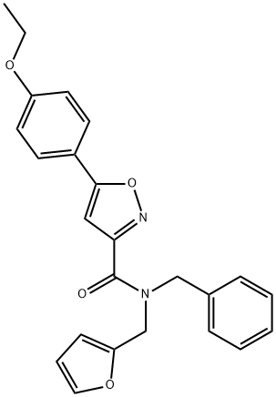 N-benzyl-5-(4-ethoxyphenyl)-N-(furan-2-ylmethyl)-1,2-oxazole-3-carboxamide Structural
