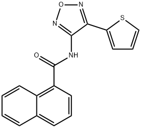 N-(4-thiophen-2-yl-1,2,5-oxadiazol-3-yl)naphthalene-1-carboxamide Structural