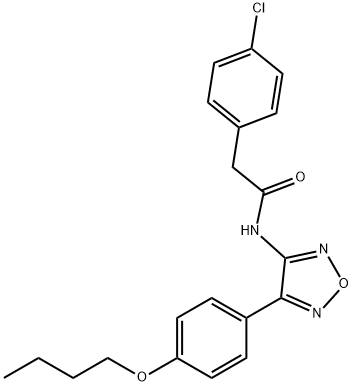 N-[4-(4-butoxyphenyl)-1,2,5-oxadiazol-3-yl]-2-(4-chlorophenyl)acetamide Structural