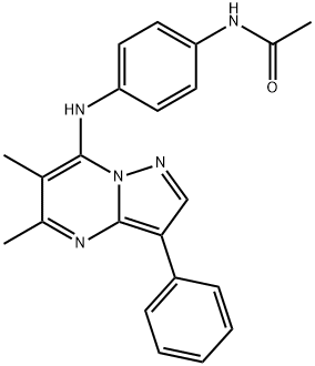 N-[4-[(5,6-dimethyl-3-phenylpyrazolo[1,5-a]pyrimidin-7-yl)amino]phenyl]acetamide Structural