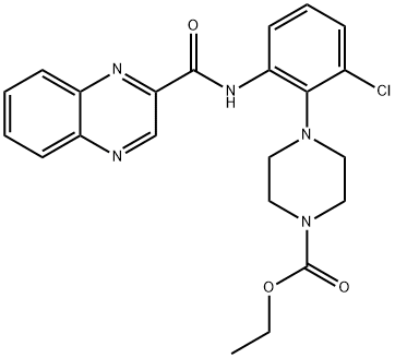 ethyl 4-[2-chloro-6-(quinoxaline-2-carbonylamino)phenyl]piperazine-1-carboxylate Structural
